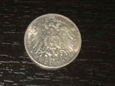 Moneda argint 2 marci Germania 1901 (Prusia) foto