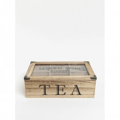 Cutie pentru ceai maro cu inscriptie SIFCON foto