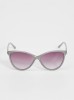 Ochelari de Soare Dama Cat Eye Argintii UV400 Fashion Ochi de Pisica
