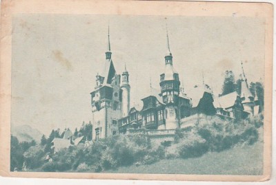 bnk cp Sinaia - Castelul Peles - circulata - marca fixa foto