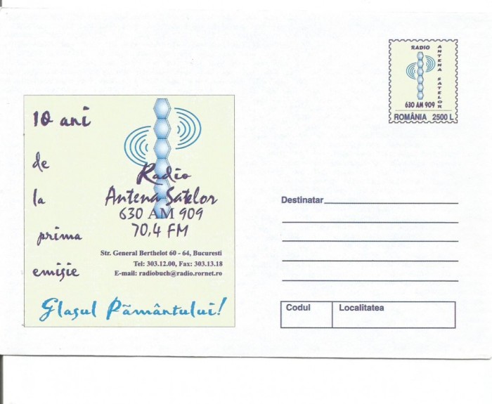 (No4)plic-10 Ani de la prima emisiune Antena Satelor