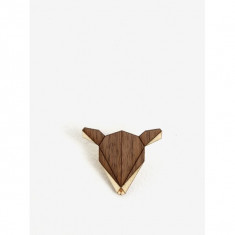 Brosa din lemn in forma de caprioara - BeWooden Deer Brooch foto