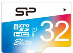 Card de memorie Silicon Power microSDHC, 32 GB, Elite/UHS, UHS-1 + Adaptor (Multicolor) foto