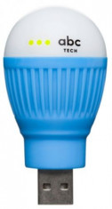 Bec Bulb ABC Tech 137027 - USB (Albastru) foto