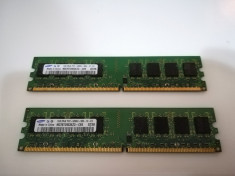 Kit memorii RAM PC 2x1Gb DDR2 667Mhz Samsung Dual Channel foto