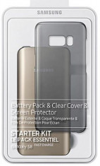 Kit Samsung EB-WG95ABBEGWW (protectie spate + folie protectie + acumulator extern + cablu Type-C) pentru Samsung Galaxy S8 foto