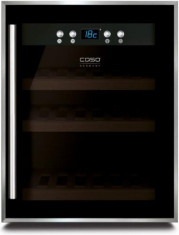 Racitor de vin Caso Winesafe 12 Black, 12 sticle, 60W (Negru/Inox) foto