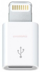 Adaptor Apple MD820ZM Lightning - microUSB (Alb) foto