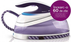 Statie de calcat Philips GC7635/30, T-IonicGlide, 1.5l, 5 bar, 2400W (Alb-Mov) foto