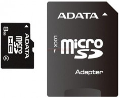 Card A-DATA microSDHC 8GB (Class 4) + Adaptor SD foto