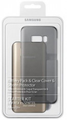 Kit Samsung EB-WG95EBBEGWW (protectie spate + folie protectie + acumulator extern + cablu Type-C) pentru Samsung Galaxy S8 Plus foto