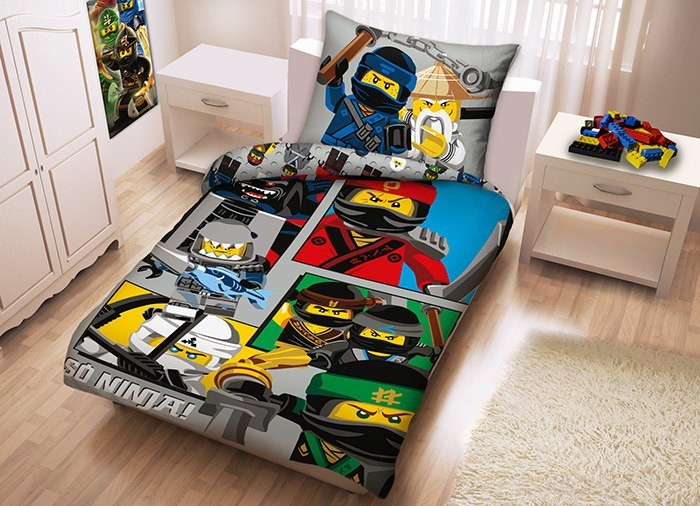 Lenjerie de pat LEGO Ninjago Movie (LEG-611) foto mare Lenjerie de pat LEGO Ninjago Movie (LEG-611) foto mare