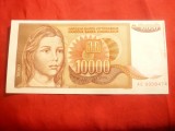 Bancnota 10 000 Dinari 1992 Yugoslavia , cal. NC