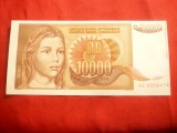 Bancnota 10 000 Dinari 1992 Yugoslavia , cal. NC