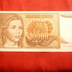 Bancnota 10 000 Dinari 1992 Yugoslavia , cal. NC