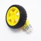 Roata roboti din material plastic si cauciuc + motor DC, pt Arduino uno mega ESP