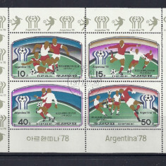 KOREA 1978 – CM FOTBALArgentina, BLOC stampilat , TR91