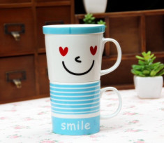 Smiley-coffee set Blue Ideal Gift foto