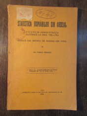 STATISTICA ROMANILOR DIN ARDEAL , FACUTA DE ADMINISTRATIA AUSTRIACA ( 1926) foto