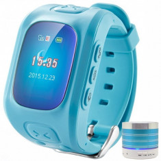 Ceas Smartwatch GPS Copii iUni U6, Localizare Wifi, Apel SOS, Pedometru, Monitorizare somn, Blue + Boxa Cadou foto