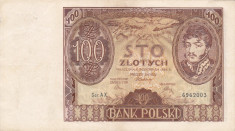 POLONIA 100 zloti 1934 VF+++!!! foto