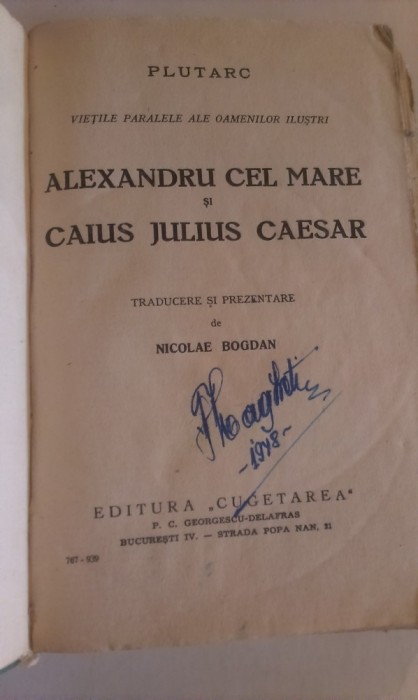 ALEXANDRU CEL MARE SI CAIUS JULIUS CAESAR - DE PLUTARC foto mare ALEXANDRU CEL MARE SI CAIUS JULIUS CAESAR - DE PLUTARC foto mare