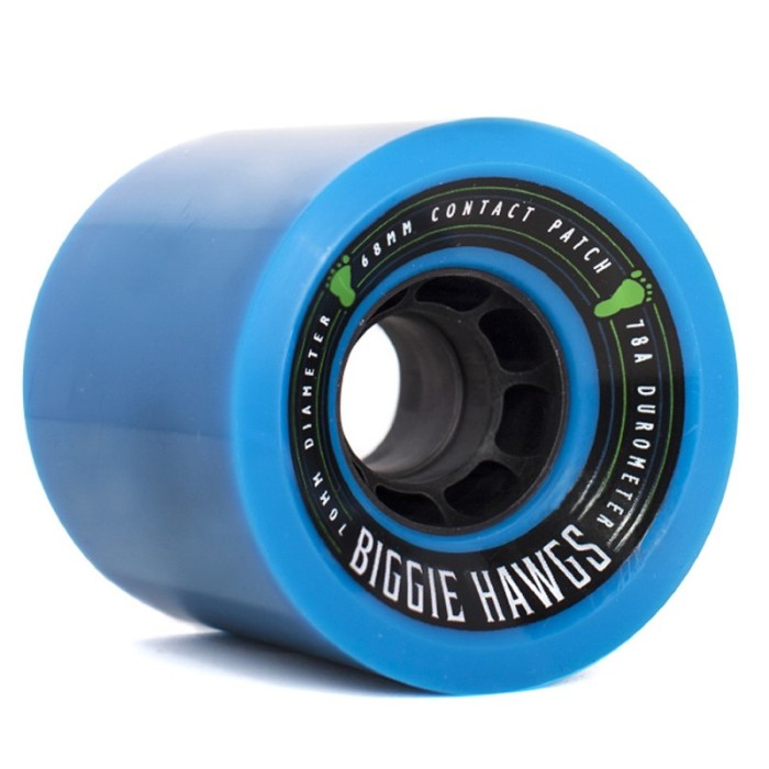 Set 4 roti Longboard Biggie Hawgs 70mm blue foto mare Set 4 roti Longboard Biggie Hawgs 70mm blue foto mare