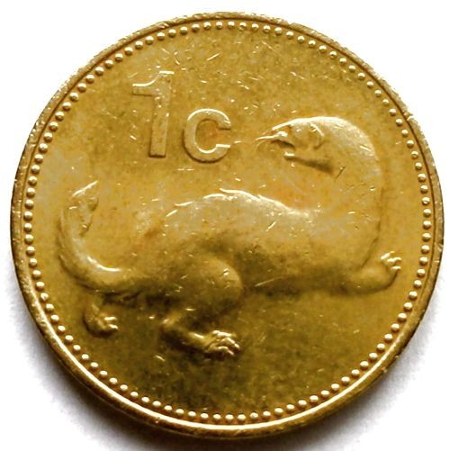 MALTA , 1 CENT 1995 , STEMA NOUA , Weasel - NEVASTUICA , REVERS - STEMA NOUA ! foto mare MALTA , 1 CENT 1995 , STEMA NOUA , Weasel - NEVASTUICA , REVERS - STEMA NOUA ! foto mare
