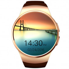 Ceas Smartwatch cu Telefon iUni KW18, Touchscreen, 1.3 Inch HD, Notificari, iOS si Android, Gold foto