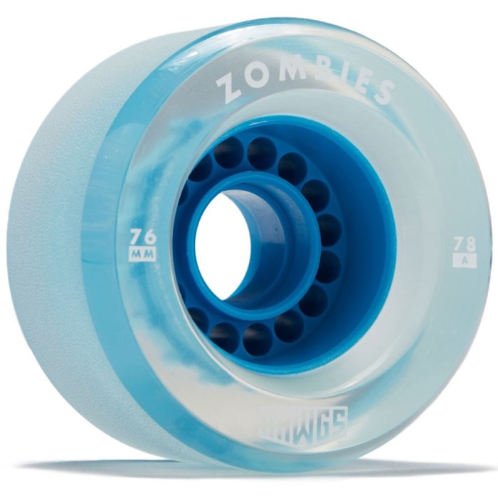 Set 4 roti Longboard Zombie Hawgs Clear 76mm blue foto mare Set 4 roti Longboard Zombie Hawgs Clear 76mm blue foto mare