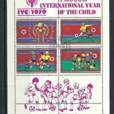 KOREA 1979 – FOTBAL COPII, bloc stampilat, TR124