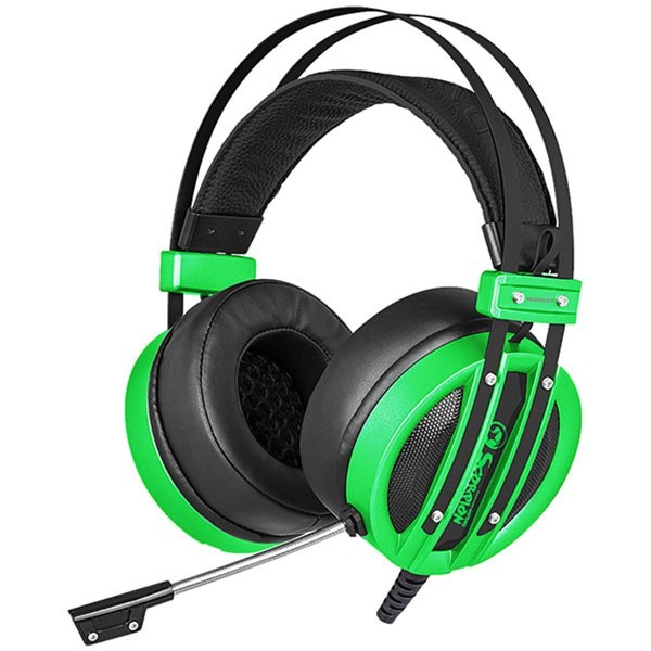 Casti Gaming Marvo Hg9037 Usb Virtual 7.1 Green Casti Gaming Marvo Hg9037 Usb Virtual 7.1 Green