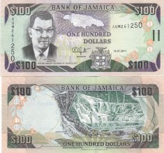 Jamaica 100 Dollars 16.01.2011 UNC foto