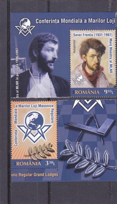 CONFERINTA MONDIALA A LOJI MASONICE,SERIE + MARGINE,2014,neuzata ,MNH ROMANIA foto mare CONFERINTA MONDIALA A LOJI MASONICE,SERIE + MARGINE,2014,neuzata ,MNH ROMANIA foto mare