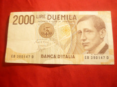 Bancnota 2000 Lire Italia 1990 , cal. f.buna foto
