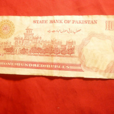 Bancnota 100 Rupii Pakistan , cal. f.buna