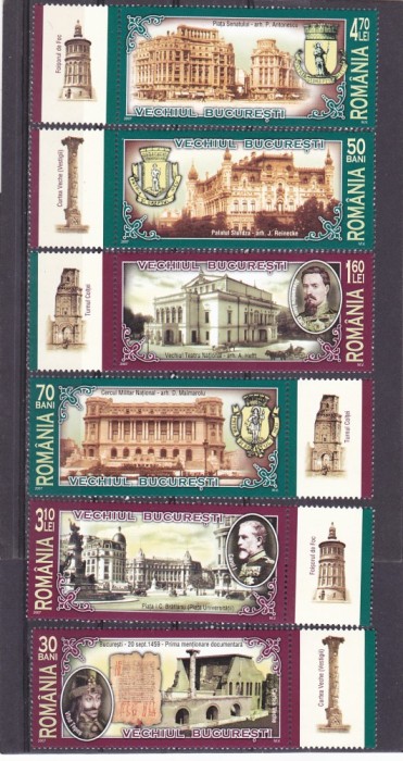 SERIE CU TABS ,SUB NOMINAL,VECHIUL BUCURESTI,2007,neuzata ,MNH ROMANIA . foto mare SERIE CU TABS ,SUB NOMINAL,VECHIUL BUCURESTI,2007,neuzata ,MNH ROMANIA . foto mare