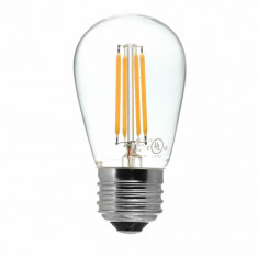 Bec 4 LEDuri Filament, din sticla, E27, 4W, 75 lm/W, A+, lumina calda, 35000h, de exterior foto