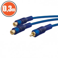 Cablu RCA fisa 1 x RCA - soclu 2 x RCA 0,3 m Brico DecoHome foto