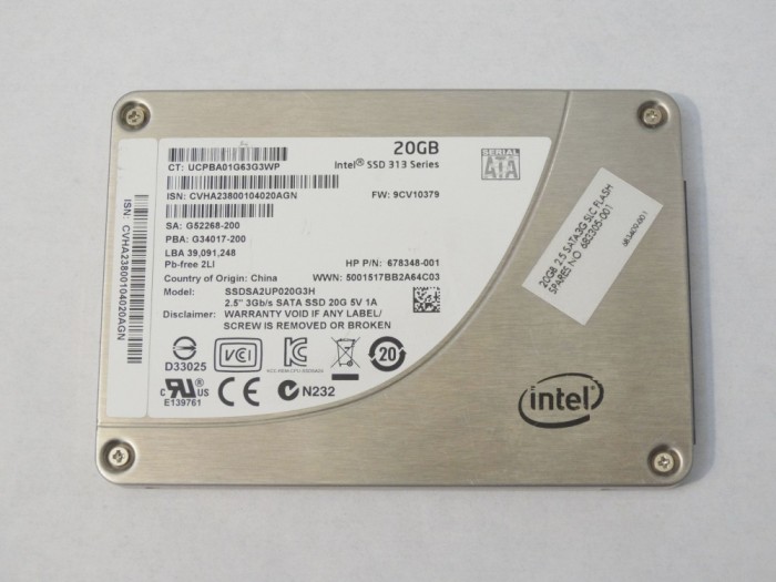 SSD 20 Gb Intel SSD 313 series - perfect functional foto mare SSD 20 Gb Intel SSD 313 series - perfect functional foto mare