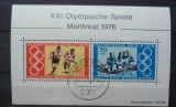 GERMANIA 1976 &ndash; JO DE VARA MONTREAL, bloc stampilat, TR81