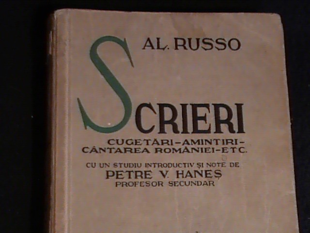 SCRIERI- CUGETARI, AMINTIRI-CINTAREA ROMANIEI-AL. RUSSO-275 PG- foto mare SCRIERI- CUGETARI, AMINTIRI-CINTAREA ROMANIEI-AL. RUSSO-275 PG- foto mare