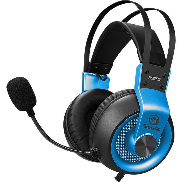 Casti Gaming Marvo Hg9035 Usb Virtual 7.1 Blue foto mare Casti Gaming Marvo Hg9035 Usb Virtual 7.1 Blue foto mare
