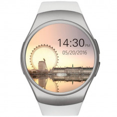 Ceas Smartwatch cu Telefon iUni KW18, Touchscreen, 1.3 Inch HD, Notificari, iOS si Android, White foto