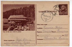 PIONIERI CERC DE CITIT INTR-O TABARA CARTE POSTALA MARCA FIXA 30 BANI RPR foto