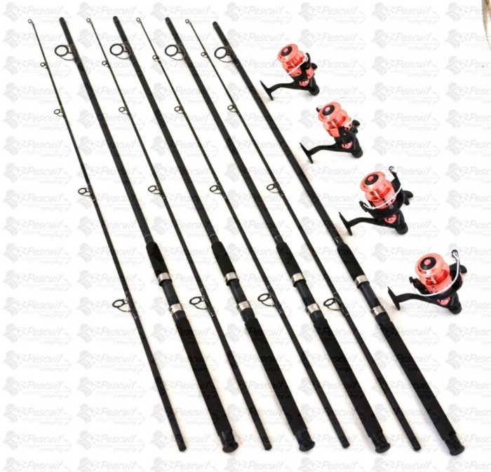 Set 4 Lansete EPOXY 3.0m Cu 4 Mulinete TM6000 6 Rulmenti foto mare Set 4 Lansete EPOXY 3.0m Cu 4 Mulinete TM6000 6 Rulmenti foto mare
