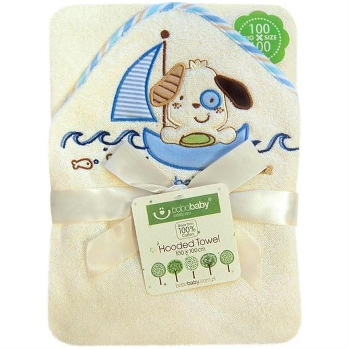 Prosop De Baie Eco 100X100 Cm - Bobobaby - Catelus Crem foto mare Prosop De Baie Eco 100X100 Cm - Bobobaby - Catelus Crem foto mare
