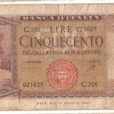 ITALIA 500 LIRE 1947 F