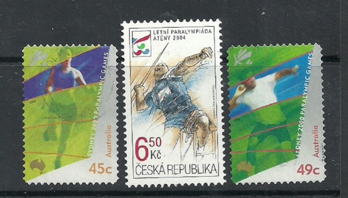 ATLETISM JOCURI PARALIMPICE, 2 serii complete nestampilate, MT2