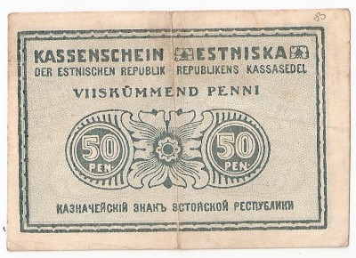 Estonia 50 Penni 1919 F foto